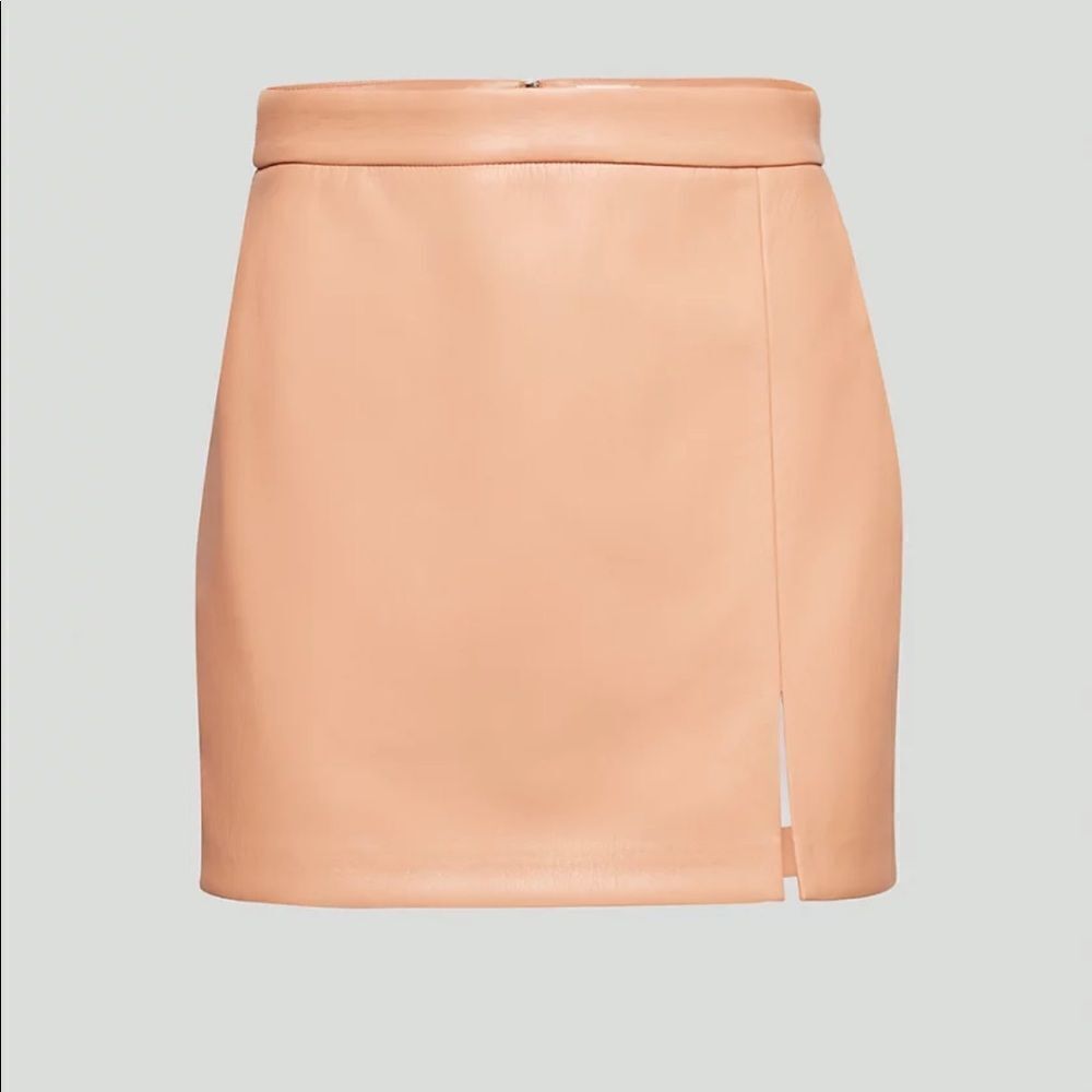NWT Aritzia Wilfred Tempest / Patio Vegan Leather Mini Skirt - Picture 7 of 9